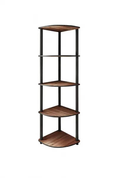Knižnica Bookcase 5 Corner - Walnut