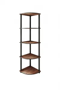 Knižnica Bookcase 5 Corner - Walnut