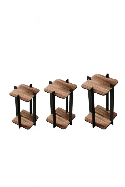 Stojan na kvety Flower Desk Square - Walnut