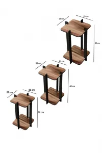 Stojan na kvety Flower Desk Square - Walnut