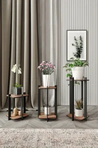 Stojan na kvety Flower Desk Square - Walnut