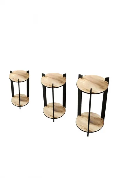 Stojan na kvety Flower Desk Round - Oak