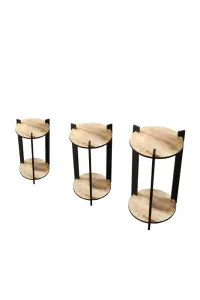 Stojan na kvety Flower Desk Round - Oak