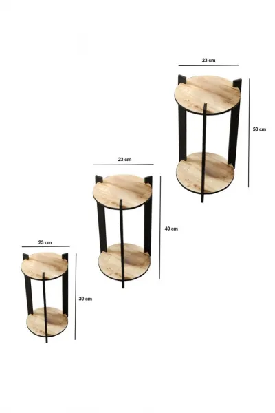 Stojan na kvety Flower Desk Round - Oak