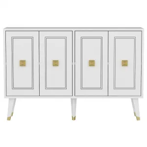 Konzolový stolík Hartın - White, Gold