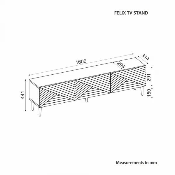TV stolík Felix - Walnut