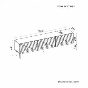 TV stolík Felix - Walnut