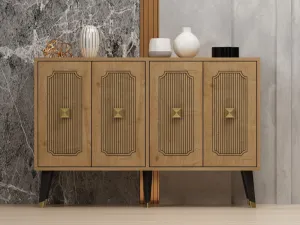 Konzolový stolík Desarı - Sapphire Oak, Gold