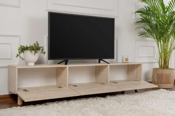 TV stolík Alvin - Travertine