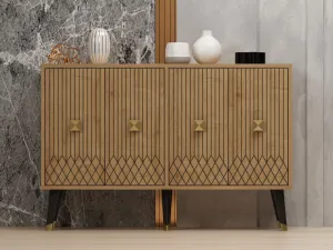 Konzolový stolík Carbın - Sapphire Oak, Gold