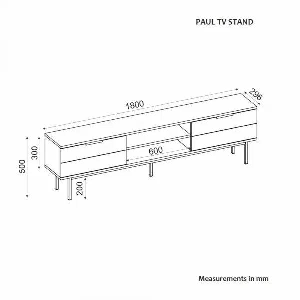 TV stolík Paul - Anthracite