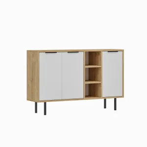 Konzolový stolík Viyana - Sapphire Oak, White