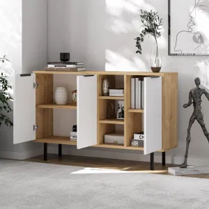 Konzolový stolík Viyana - Sapphire Oak, White