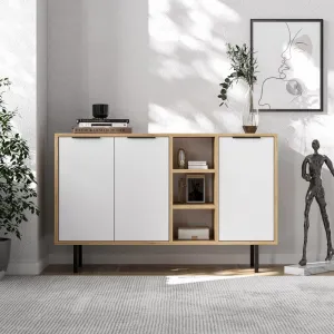 Konzolový stolík Viyana - Sapphire Oak, White