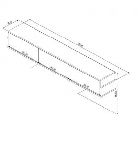 TV stolík Hege - Walnut, Black