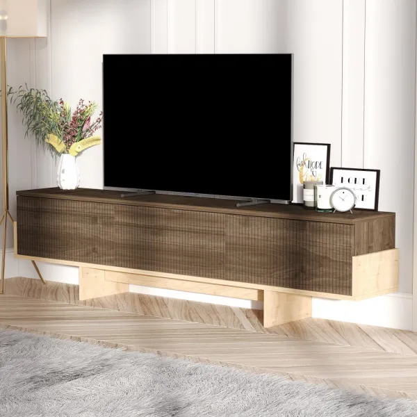 TV stolík Hege - Walnut, Sapphire Oak