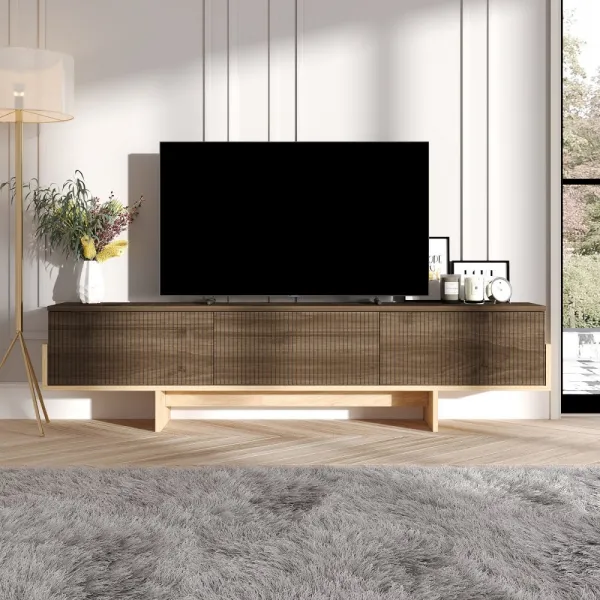 TV stolík Hege - Walnut, Sapphire Oak