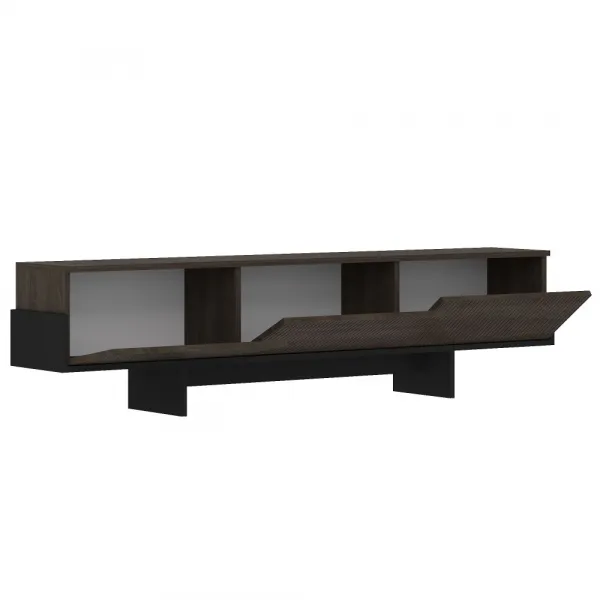 TV stolík Hege - Walnut, Black