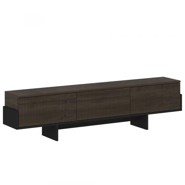 TV stolík Hege - Walnut, Black