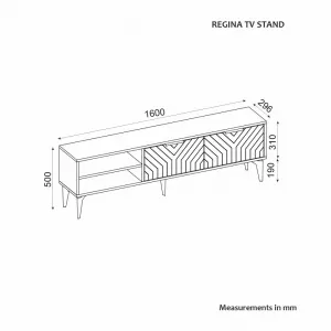 TV stolík Regina - Walnut