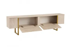 TV stolík Serenity - Travertine, Gold