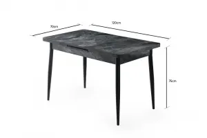 Jedálenský stôl Ay Anthracite