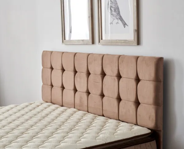 Double Mattress, Base & Headboard Latte - Light Brown (160 x 200)