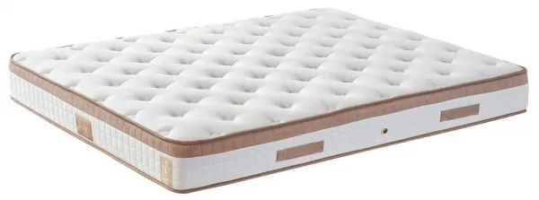 Double Mattress, Base & Headboard Latte - Light Brown (160 x 200)