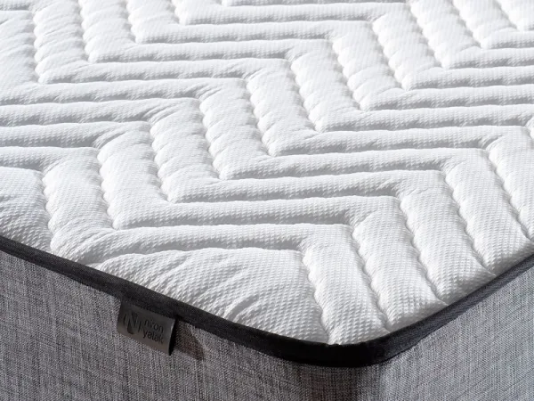Single Mattress, Base & Headboard Silver - Grey (100 x 200)