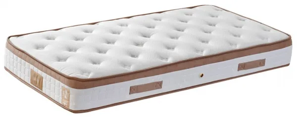 Single Mattress, Base & Headboard Latte - Light Brown (80 x 180)
