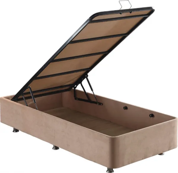 Single Mattress, Base & Headboard Latte - Light Brown (80 x 180)