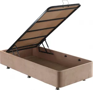 Single Mattress, Base & Headboard Latte - Light Brown (80 x 180)