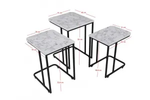Sada odkladacích stolíkov (3 kusy) Ce Metal Zigon - 9404