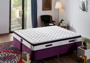 Mattress Purple 150x200 cm Double Size Padded Soft Mattress