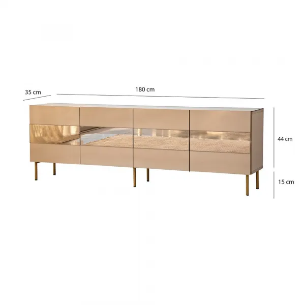 TV stolík Leon - Bronze, Gold