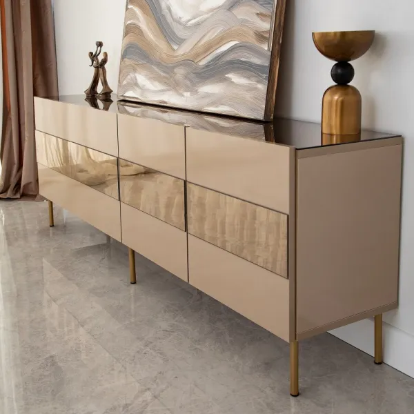 TV stolík Leon - Bronze, Gold