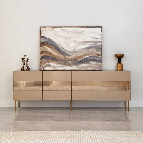 TV stolík Leon - Bronze, Gold