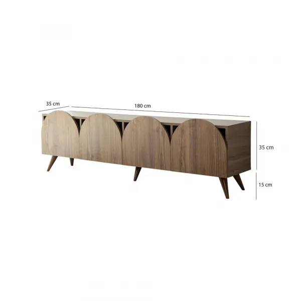 TV stolík Mesta - Walnut v2