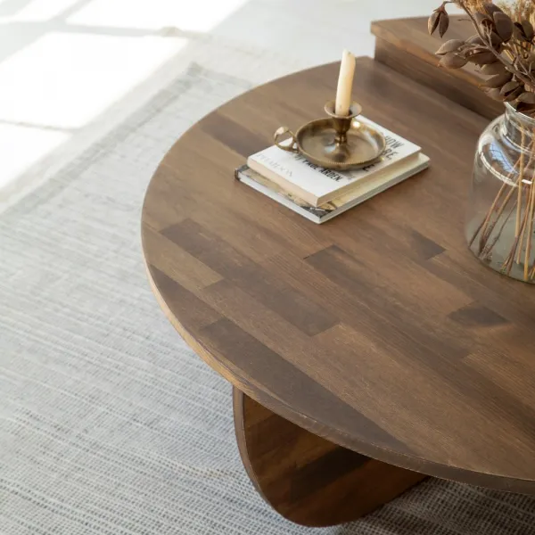 Súprava konferenčných stolíkov Podium Wood - Walnut