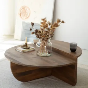 Súprava konferenčných stolíkov Podium Wood - Walnut