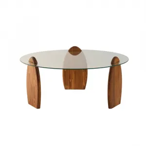 Konferenčný stolík Surf - Chesnut, Transparent