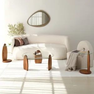 Konferenčný stolík Surf - Chesnut, Transparent