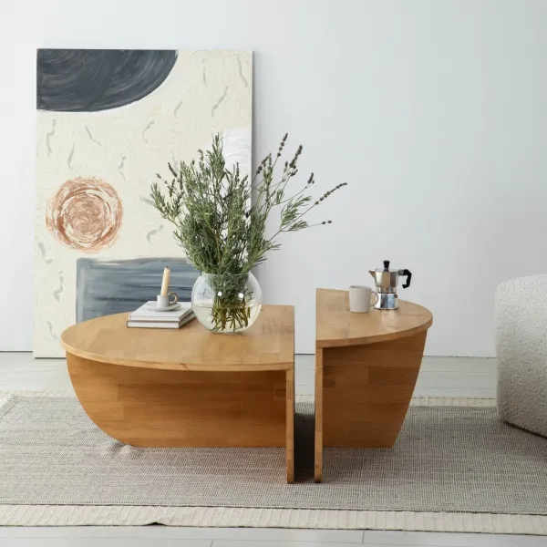Súprava konferenčných stolíkov Podium Wood - Oak