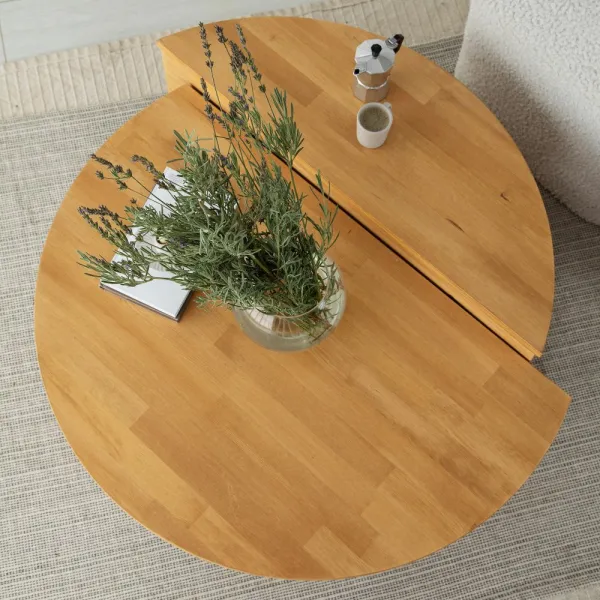 Súprava konferenčných stolíkov Podium Wood - Oak