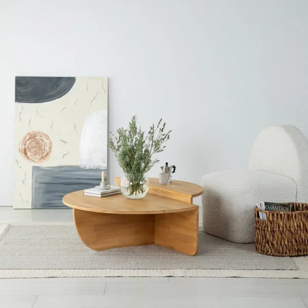 Súprava konferenčných stolíkov Podium Wood - Oak