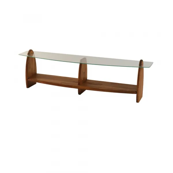 TV stolík Surf - Chesnut, Transparent