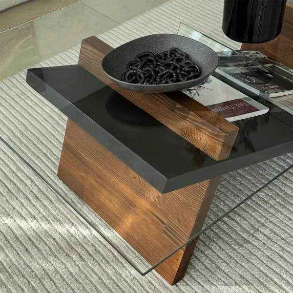 Konferenčný stolík Livello - Black, Chesnut