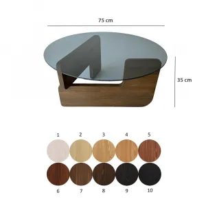 Konferenčný stolík Mia - Walnut, Fume
