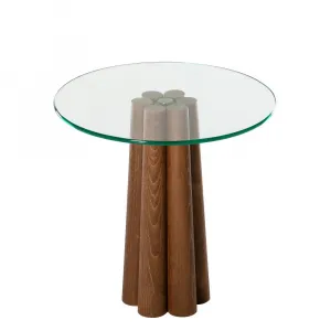 Konferenčný stolík Thales - Walnut, Transparent