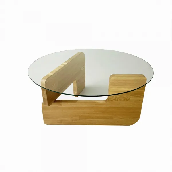 Konferenčný stolík Mia - Oak, Transparent